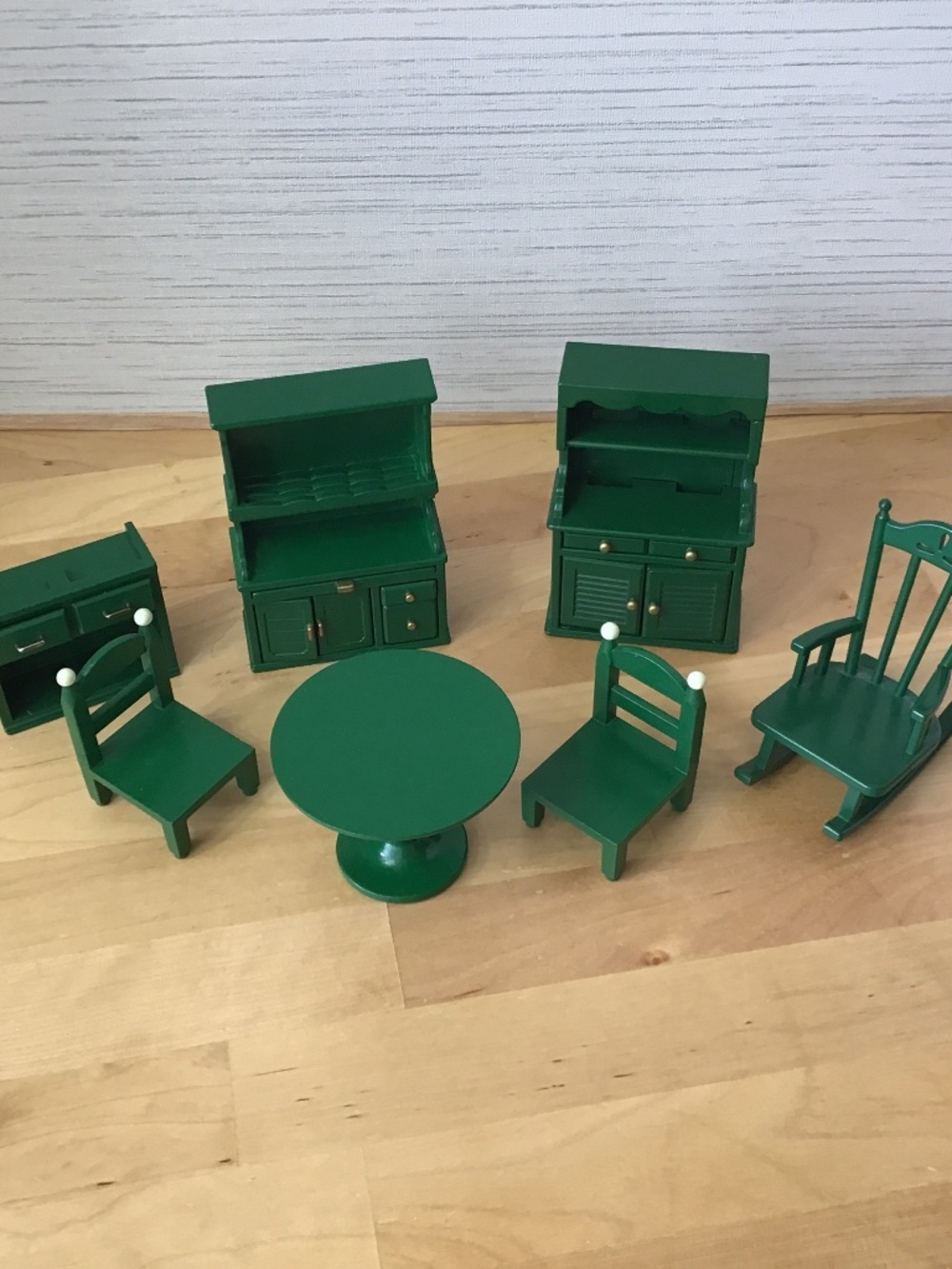 Vintage 1985 Sylvanian Family Green Furniture